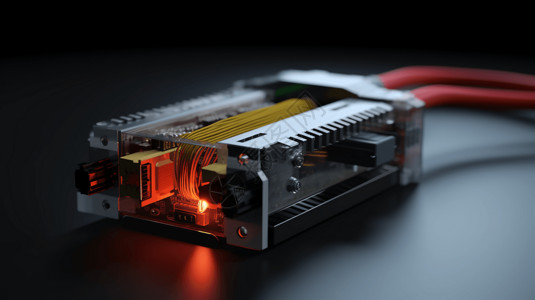 科技模块信息技术使用的光纤模块背景