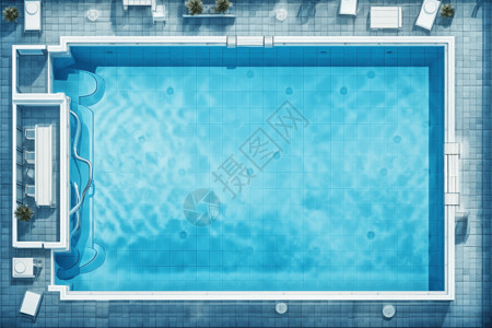 游泳池渲染图背景图片