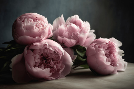 粉色牡丹花的特写图片