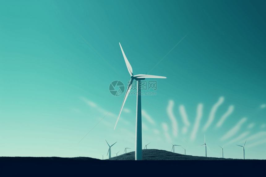 一种极简主义风力涡轮机图片