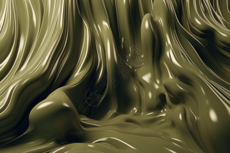绿色流体3D背景图片