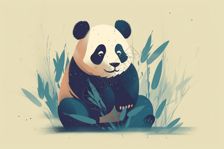 吃竹子的大熊猫图片