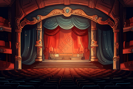 戏剧舞台背景图片