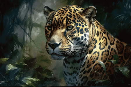 雨林里的猎豹图片