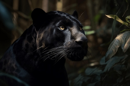 黑豹素材神秘的黑豹背景