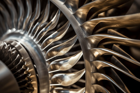 风力涡轮机复杂工作的镜头图片