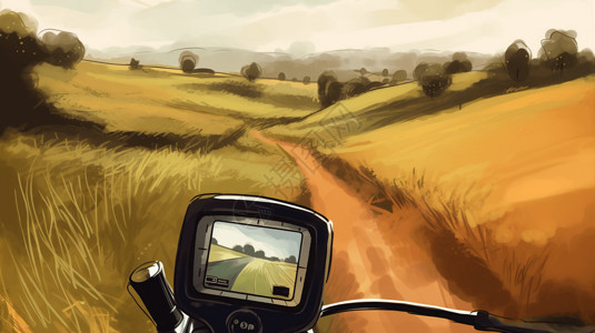 自行车上的GPS设备图片
