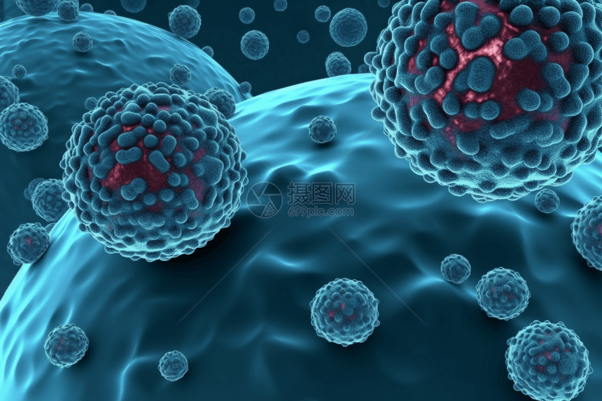 3D病毒细胞图片