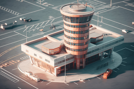 机场控制塔控制塔的AR机场设计图片