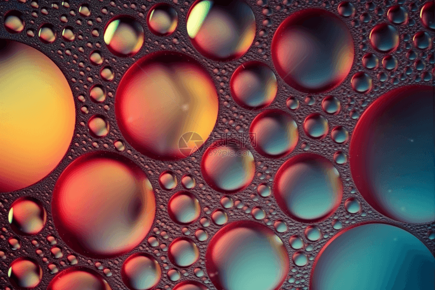 彩色气泡抽象背景图片