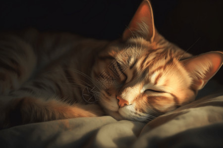 沉睡的橘猫图片