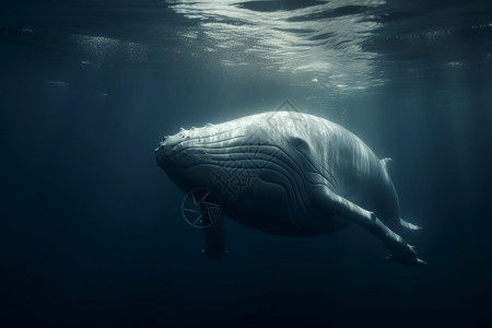 水中涌动的鲸鱼背景图片