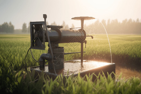 农场灌溉供水泵背景