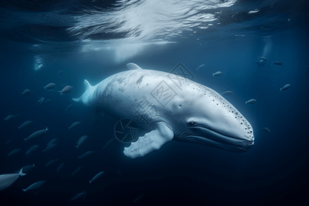 大海捕猎的白鲸图片