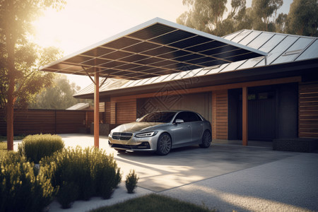 车库太阳能板图片