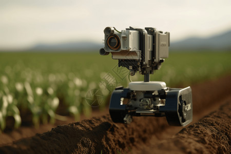 绿色农庄机器收割机器人仪器设计图片