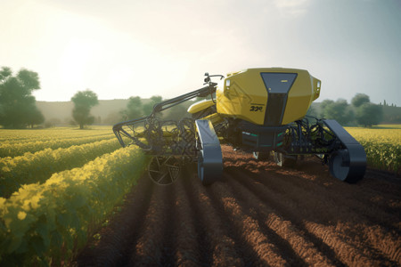 农场机器机器收割机器人设备设计图片