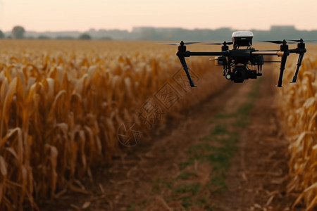 无人机收集农物产量背景