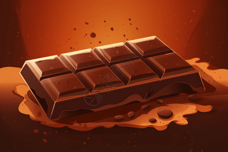 巧克力棒插图背景图片
