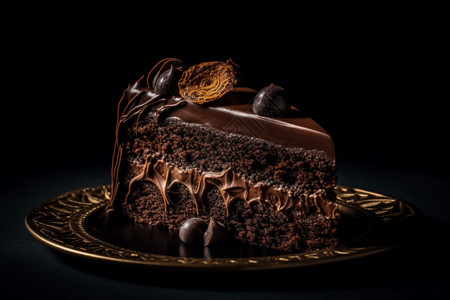 高级好看的巧克力甜品图片