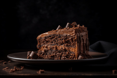 一片巧克力蛋糕背景图片