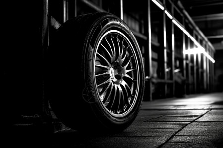 机械轮胎汽车车轮的轮辋设计图片