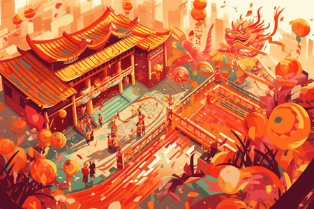 传统的中国节目背景图片