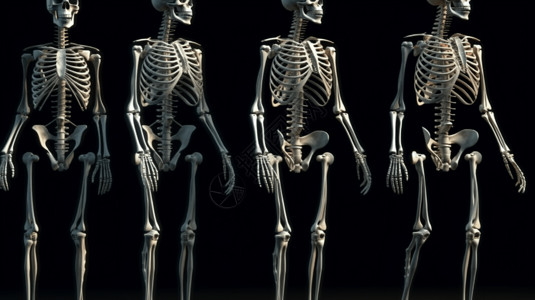 人体骨架结构3D背景图片