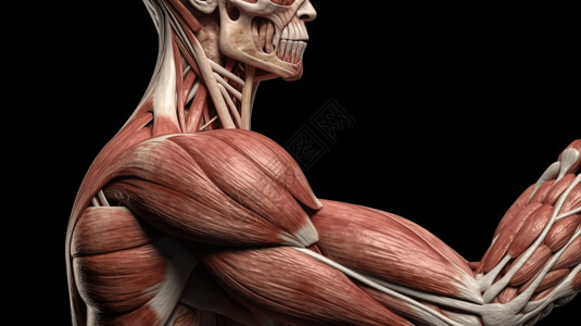 人体肩背肌肉系统设计图片