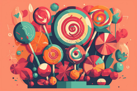 彩色的糖果背景图片