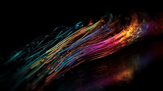 复杂的彩色光纤背景图片