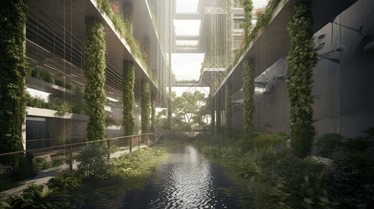 小河公园垂直建造的创新公园设计图片