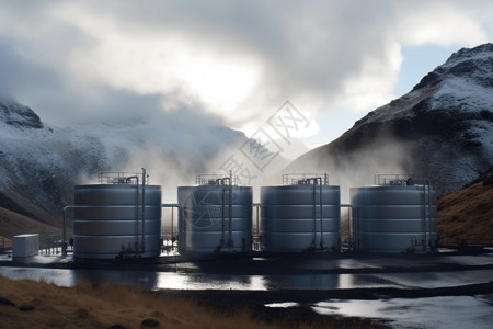 热水循环冰山下的储热系统设计图片