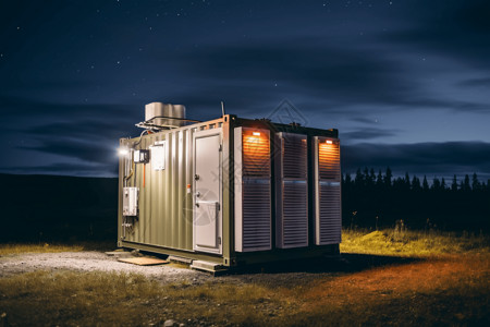 集装箱夜景供电的节能储热系统设计图片