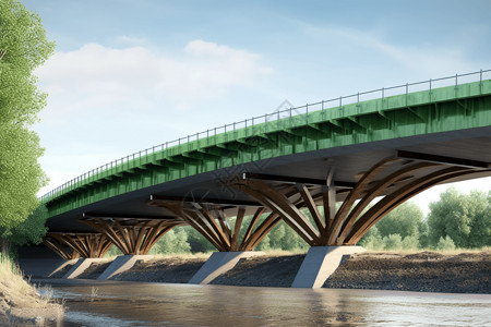 现代桥梁中的蓄热系统设计背景图片
