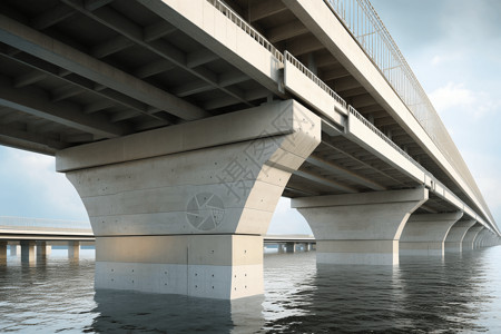 现代桥梁基础中的蓄热系统背景图片