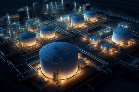 压缩天然气天然气精炼厂设计图片