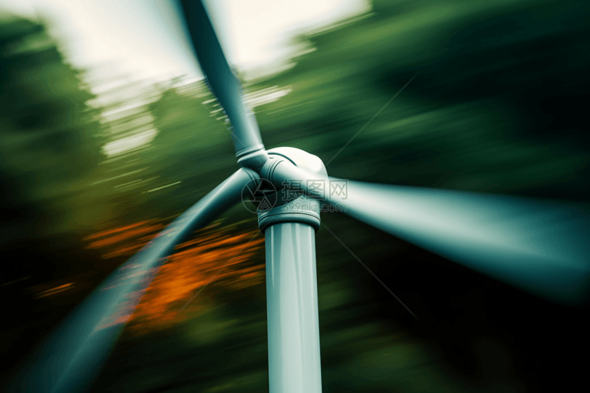 风力涡轮机抽象风格图片