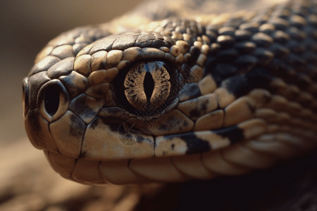 蛇的眼睛的特写图片