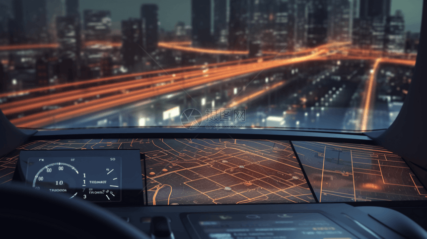 未来汽车全球定位系统导航设备图片