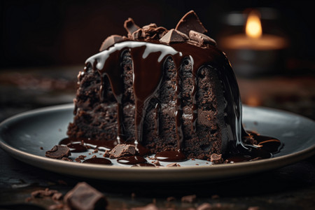 黑色巧克力蛋糕背景图片