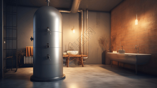 浴室热水器地热热水器设计图片