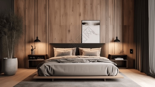 当代的窗帘现代家居卧室设计设计图片
