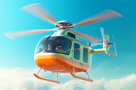 直升飞机素材天空中的直升飞机插画插画