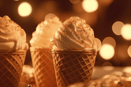 清爽的冰淇淋背景图片