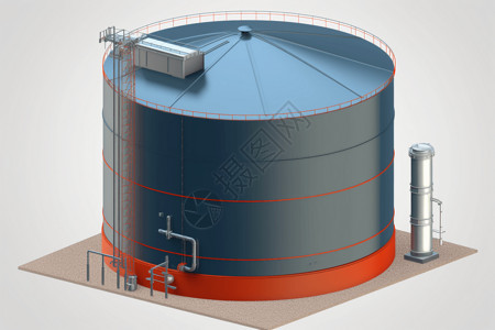 存储设备大型热储能罐插画