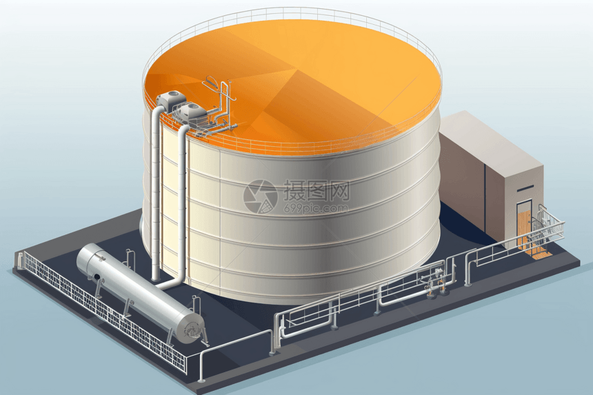 热储罐的平面插图图片