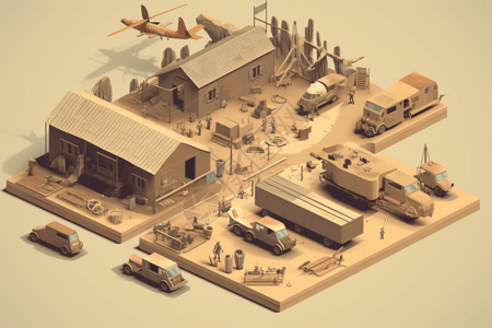 3D文物战争背景图片