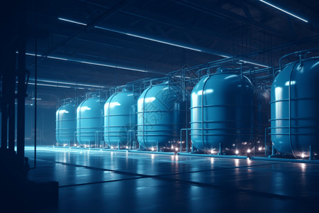 氢能源室内存储设施背景图片