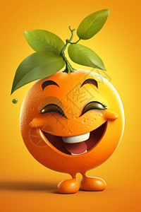 开心快乐的橙子图片